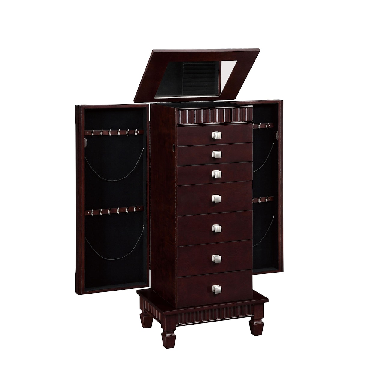 Powell Jewelry Armoire Contemporary “Merlot” Jewelry Armoire