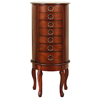 "Woodland Cherry" Jewelry Armoire with 6 Drawers