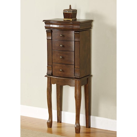 Louis Philippe "Walnut" Jewelry Armoire