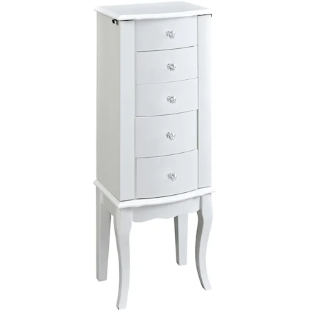 White Jewelry Armoire