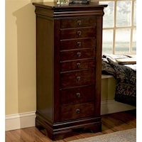 Traditional Jewelry Armoire with Felt-Lined Drawers