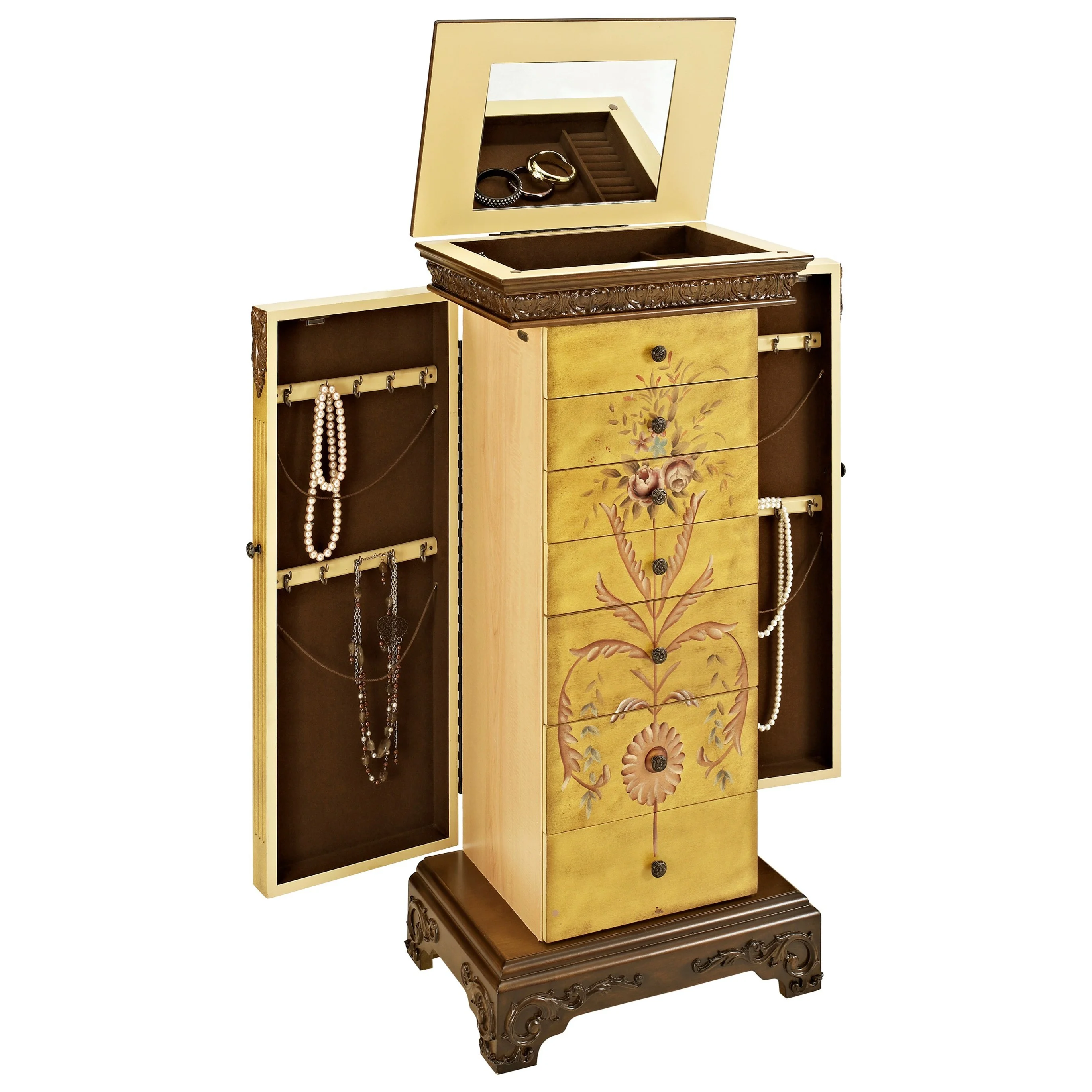 Powell Masterpiece 582-314 Hand Painted Jewelry Armoire | Wayside