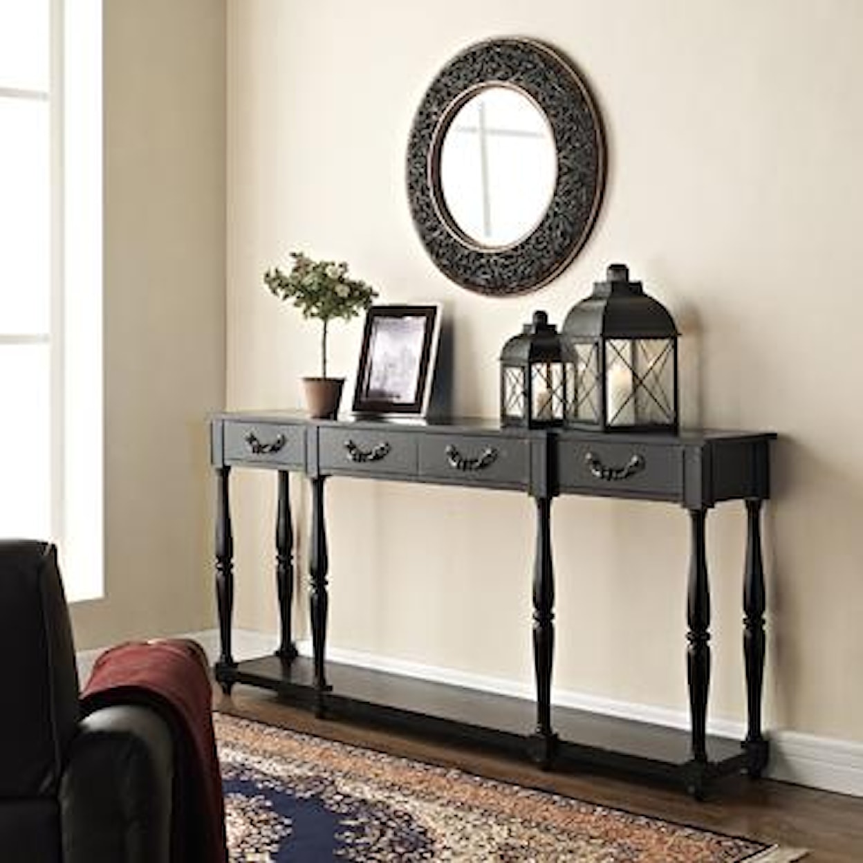 Powell Accents Black Console