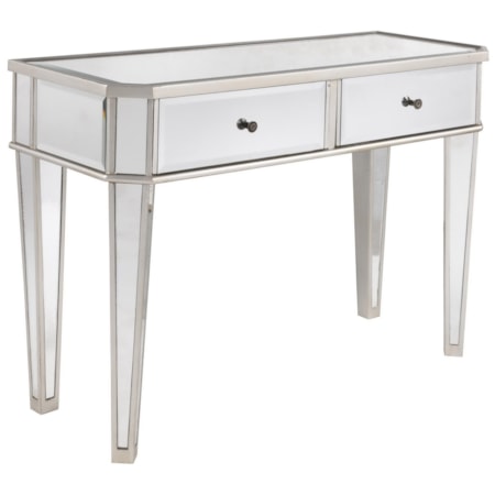 Silver Mirrored Console