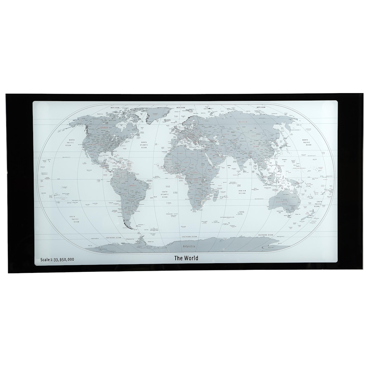 Powell Accents World Map Desk