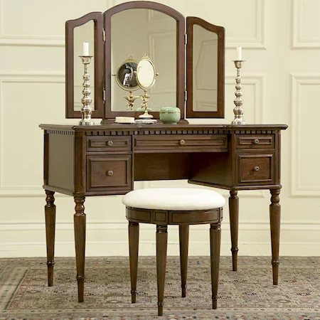 Vanity, Mirror and Stool