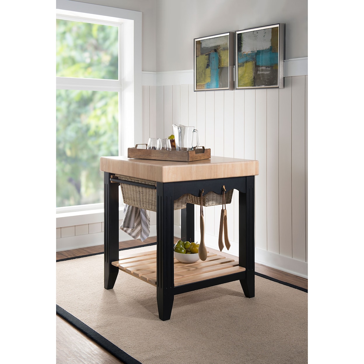 Powell White Kitchen Island