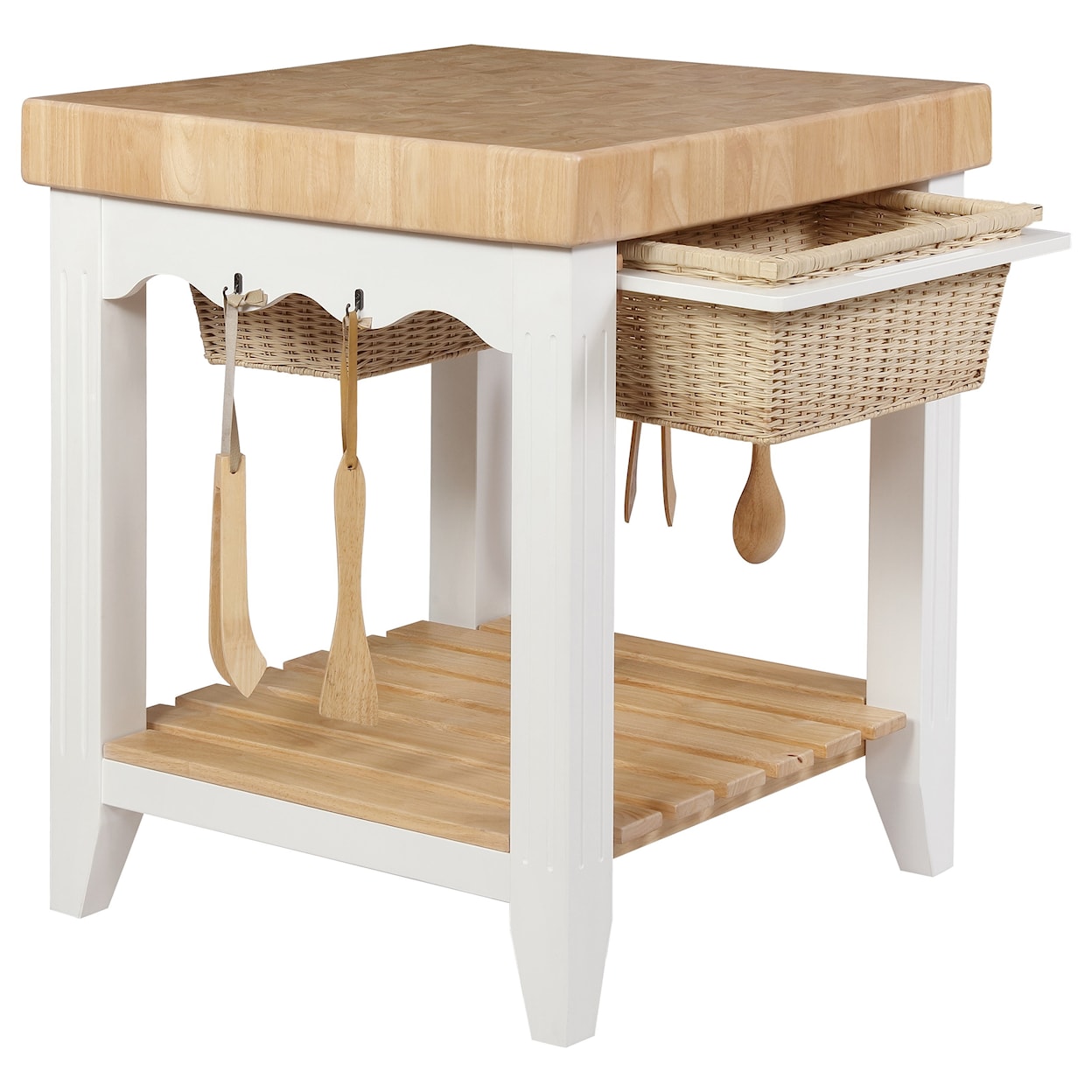 Powell White Kitchen Island