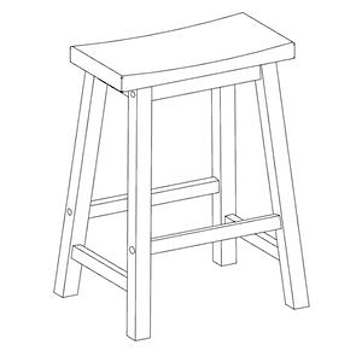 Powell Black Bar Stool