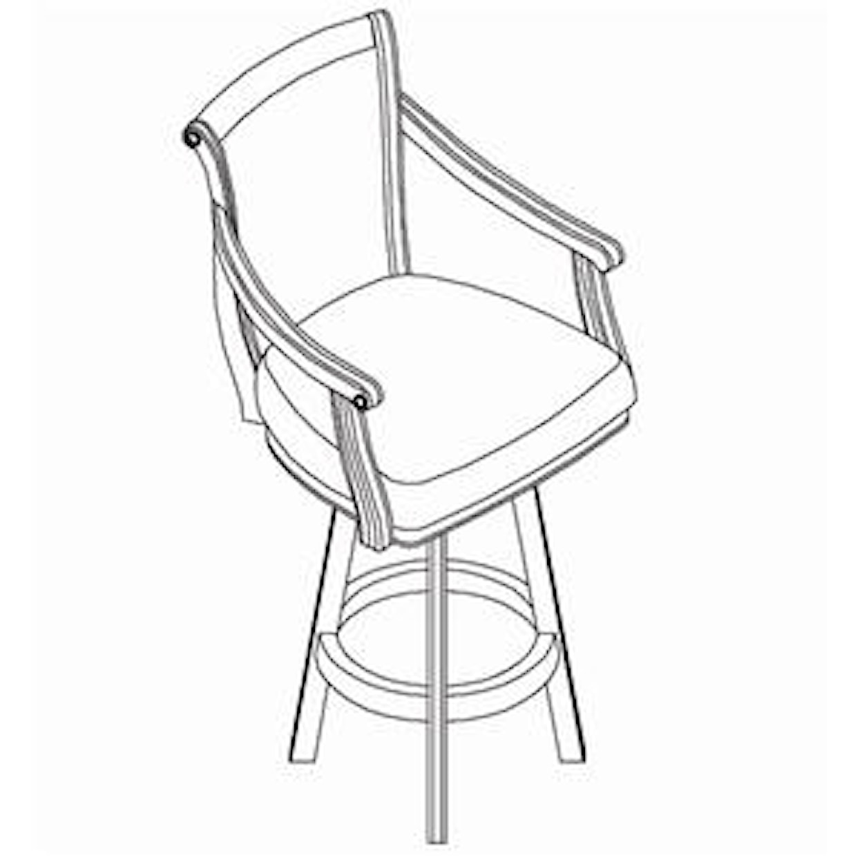 Powell Warm Cherry Swivel Bar Stool