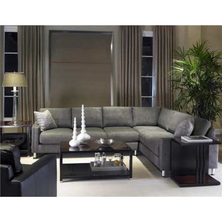 2 Piece Sectional with Metal Legs