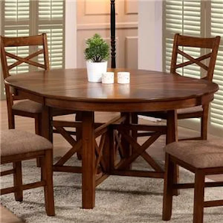 Oval Extension Leaf Table with Pedestal Base