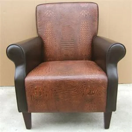 Two Toned Faux Leather Chair