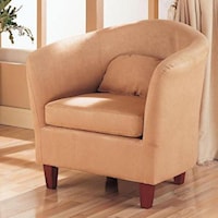 Tub Chair with Wood Legs
