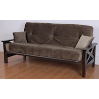 Plush Griffith Futon with Super Soft Fabric Upholstery