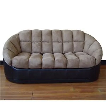 Sofa with Bold Tufting and Winged Arms