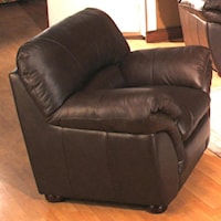 Casual Stationary Leather Chair