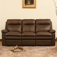 Reclining Sofa with Pillow Top Cushions