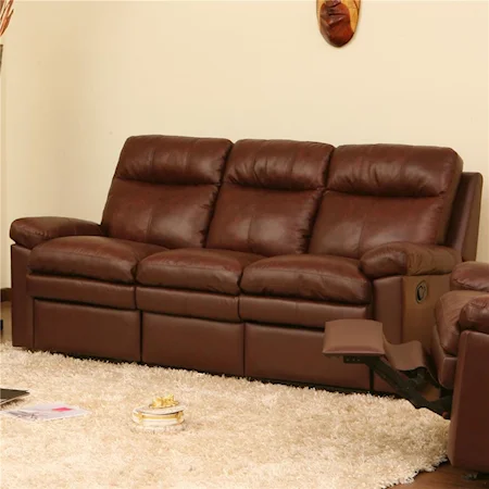 Reclining Sofa with Pillow Top Cushions