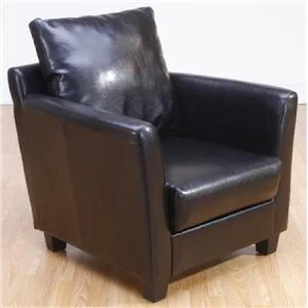 Contemporary Tub Chair with Exposed Wood Feet