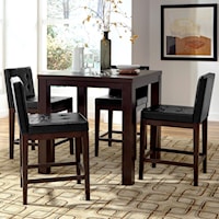 5-Piece Counter Square Dining Table Set