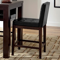 Counter Upholstered Dining Chair with Tufting