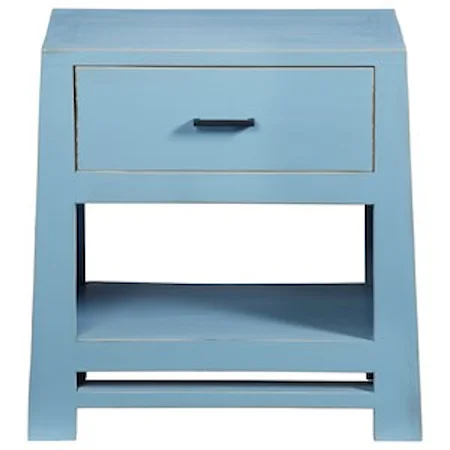 Cottage Style Nightstand with Shelf