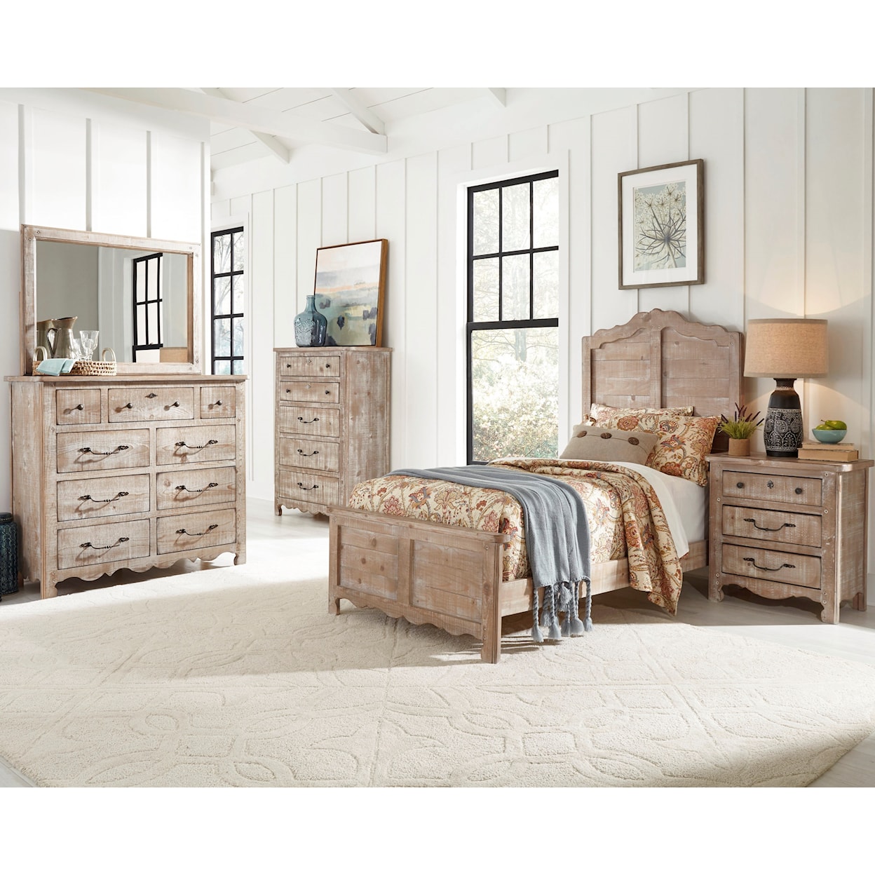 Progressive Furniture Chatsworth Complete Full Panel Bed
