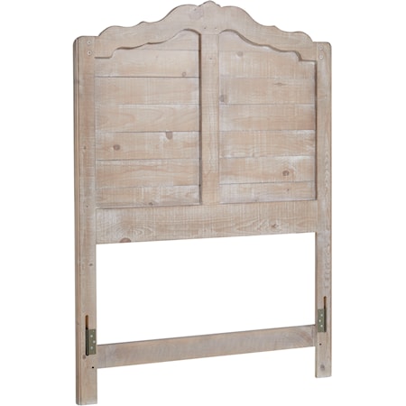 Cottage Full-Size Distressed Pine Headboard