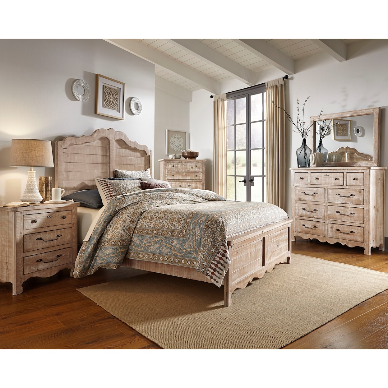 Progressive Furniture Chatsworth Complete Queen Panel Bed