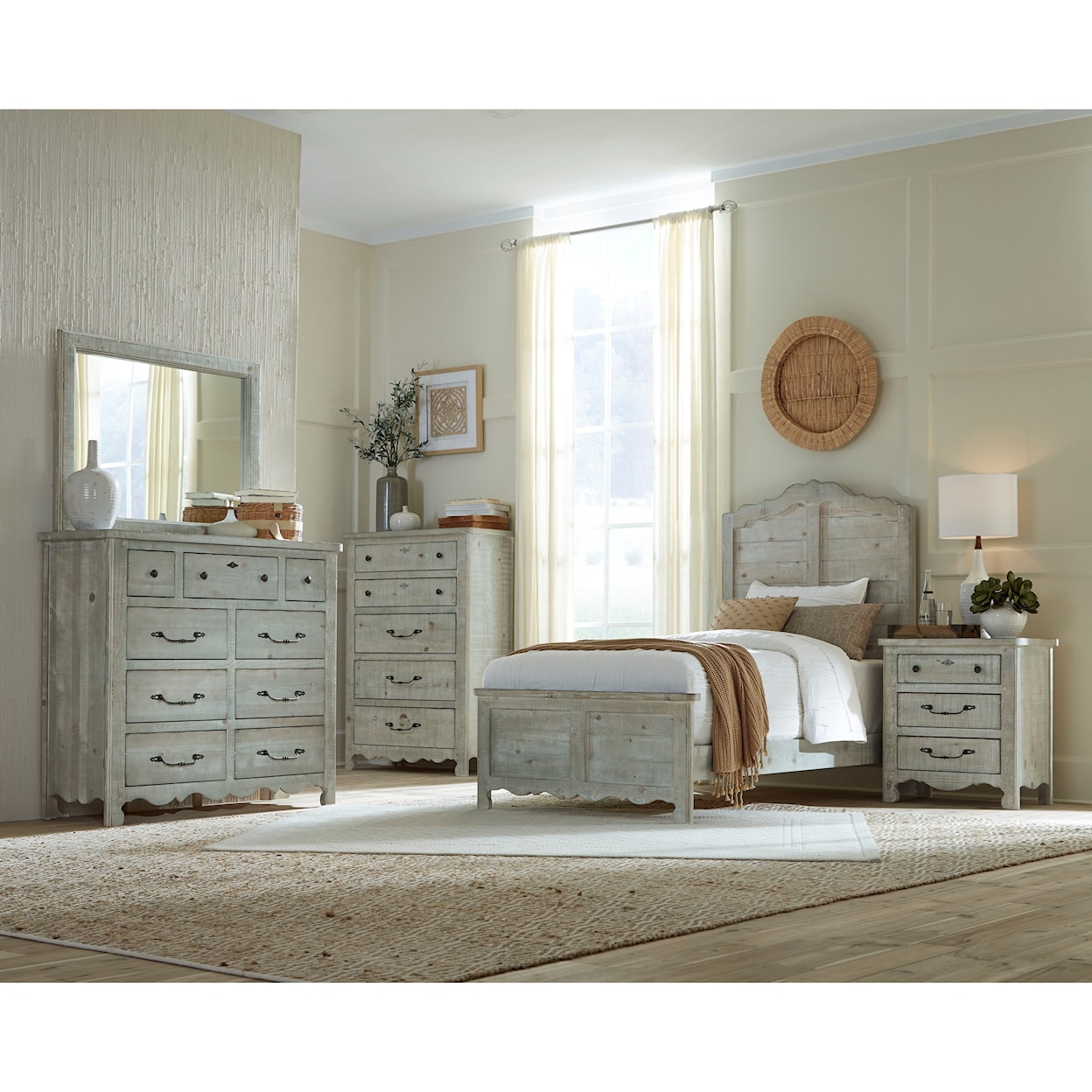 Progressive Furniture Chatsworth Complete Twin Panel Bed