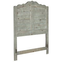 Cottage Twin-Size Distressed Pine Headboard