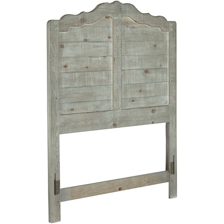 Cottage Twin-Size Distressed Pine Headboard