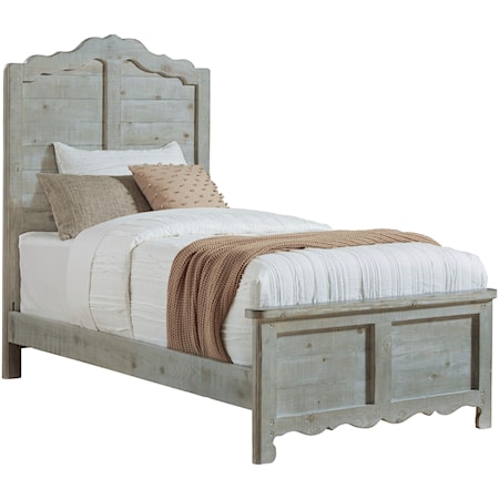 Cottage Full Size Distressed Pine Bed