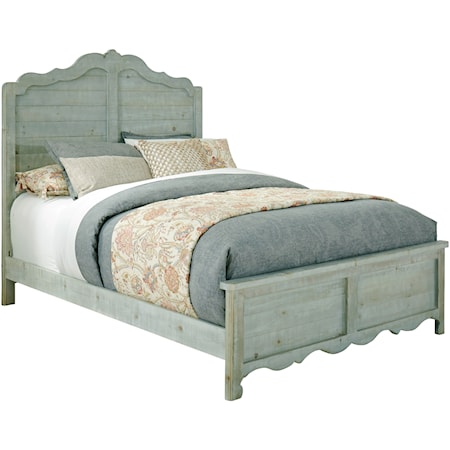 Cottage King Size Distressed Pine Bed