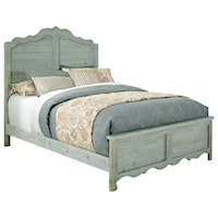 Cottage King Size Distressed Pine Bed