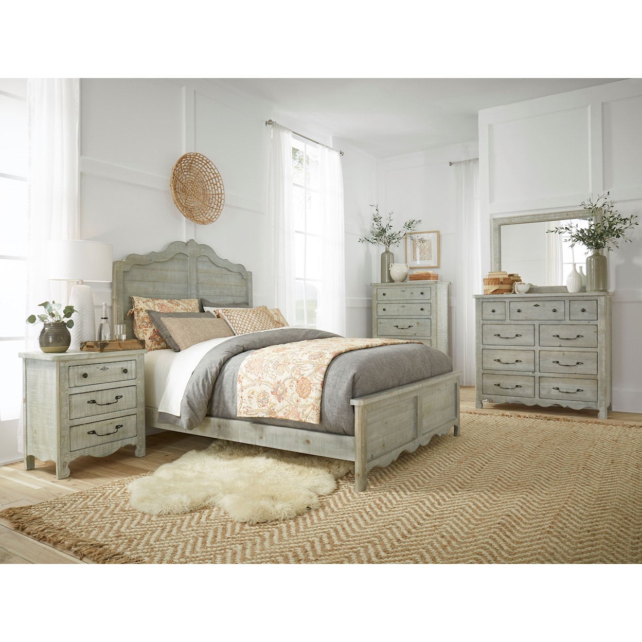 Progressive Furniture Chatsworth Complete King Panel Bed