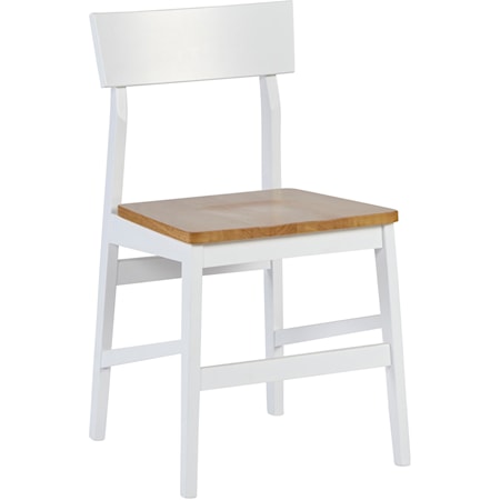 Casual Dining Chair with Two-Tone Finish