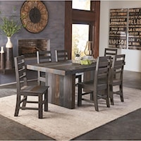 Rustic-Contemporary Seven Piece Dining Set