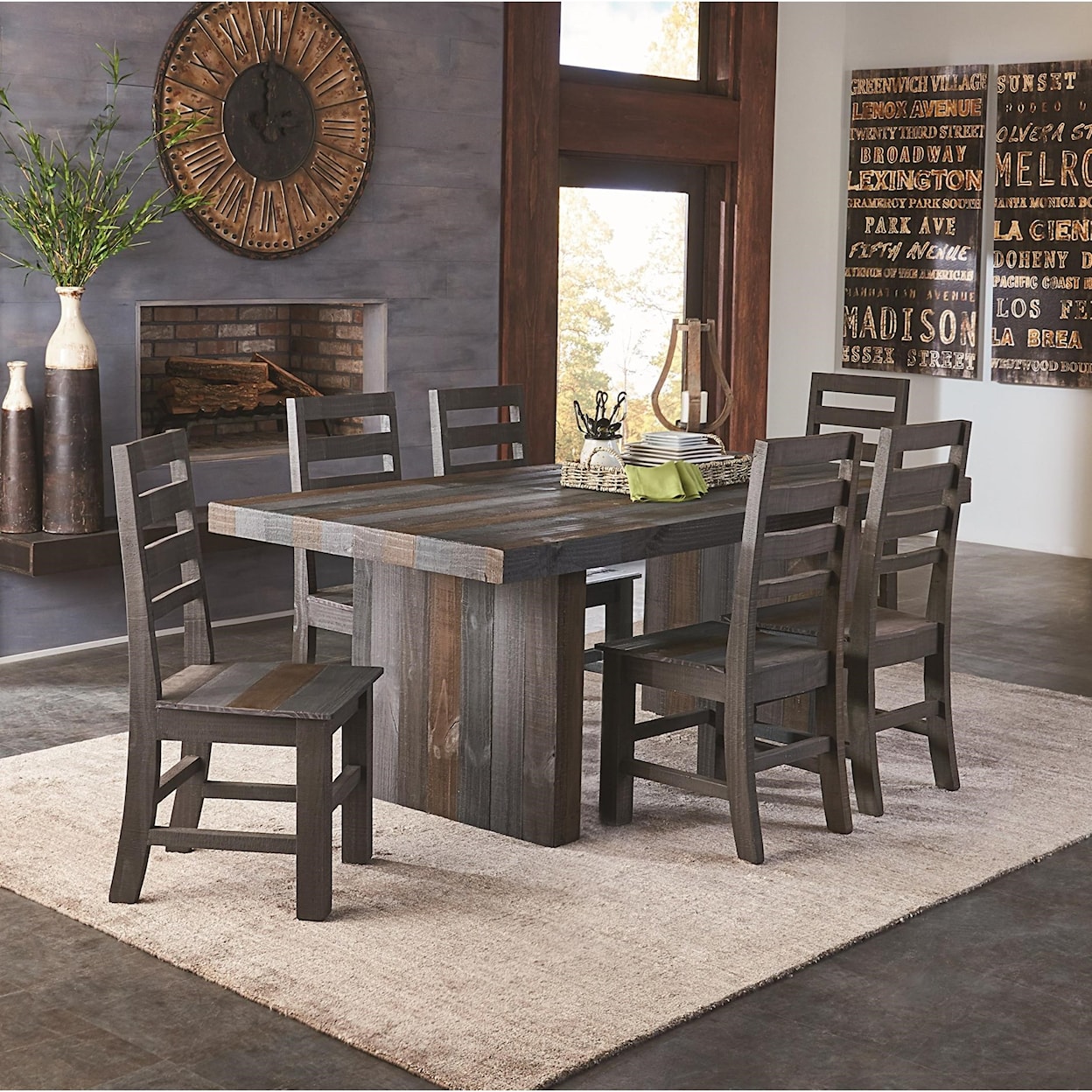 Progressive Furniture Rainy 7 Pc Dining Set