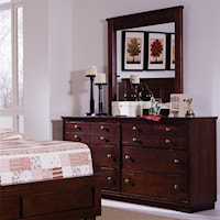 Casual Drawer Dresser & Vertical Mirror