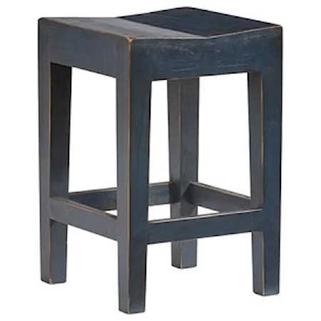 Casual Backless Solid Wood Counter Stool