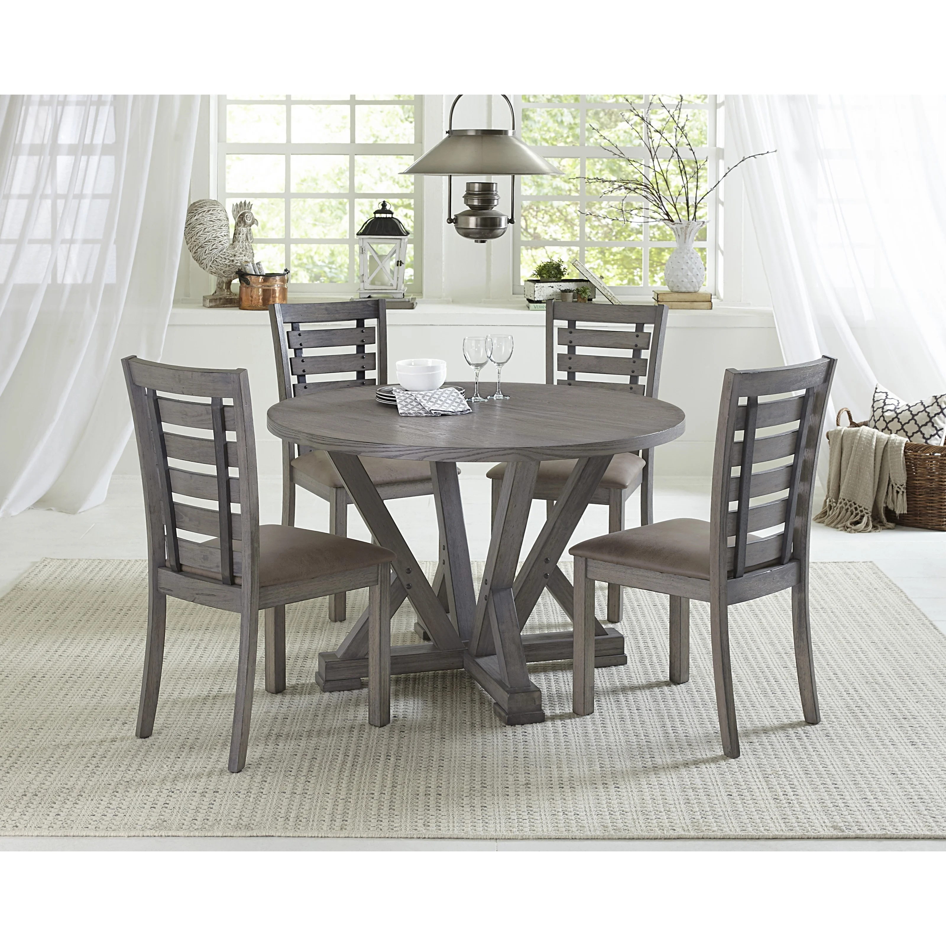 Progressive Furniture Fiji PRF841/AKIT Relaxed Vintage 5Piece Round