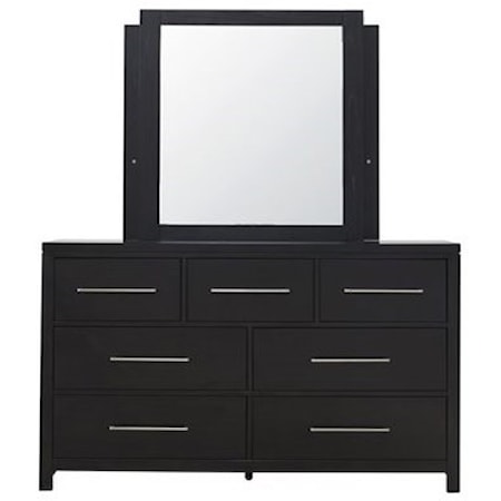 Contemporary Dresser & Mirror