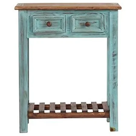 Rustic Console Table with Drawers