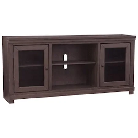 Contemporary 68" Console with Wire Management and Adjustable Shelves