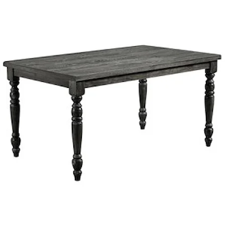 Rectangular Dining Table with Turned Legs