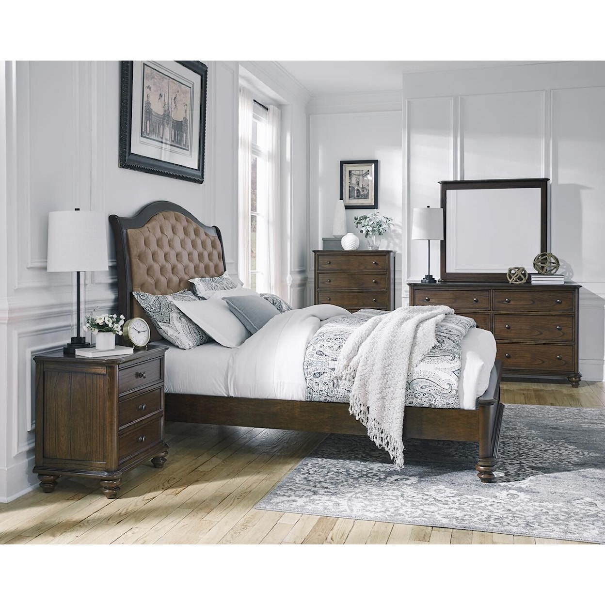 Carolina Chairs Pearson Queen Upholstered Bed