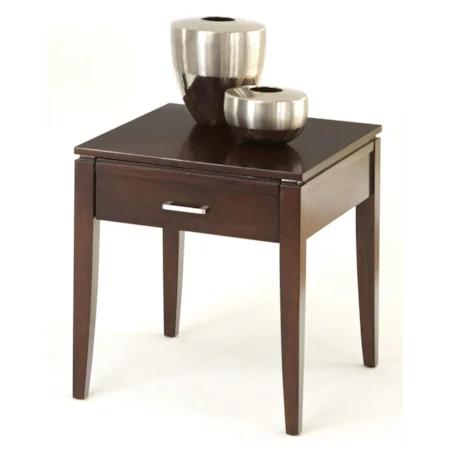 Rectangular End Table with Drawer