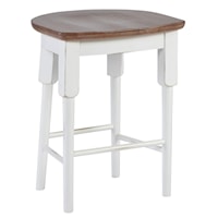 Transitional Scooped Counter Stool at Counter Height